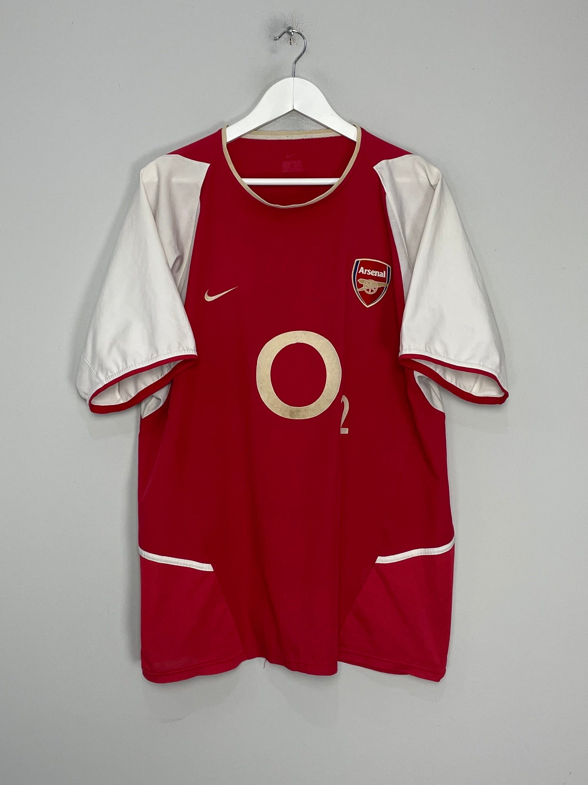 Shop 2002/04 ARSENAL HOME SHIRT (XXL) NIKE, classic football shirts, vintage football shirts & retro soccer jerseys at Cult Kits