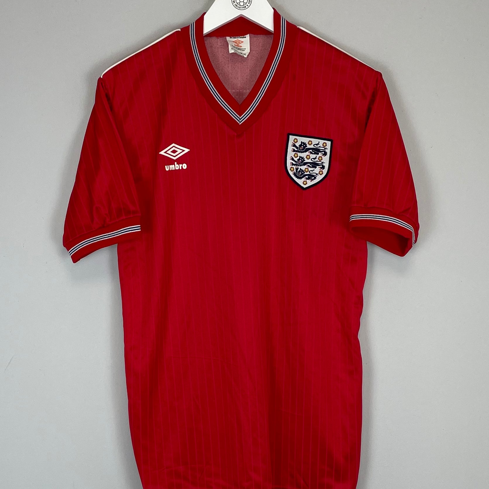 Shop 1984/87 ENGLAND #7 TEMPLATE AWAY SHIRT (M) UMBRO, classic football shirts, vintage football shirts & retro soccer jerseys at Cult Kits