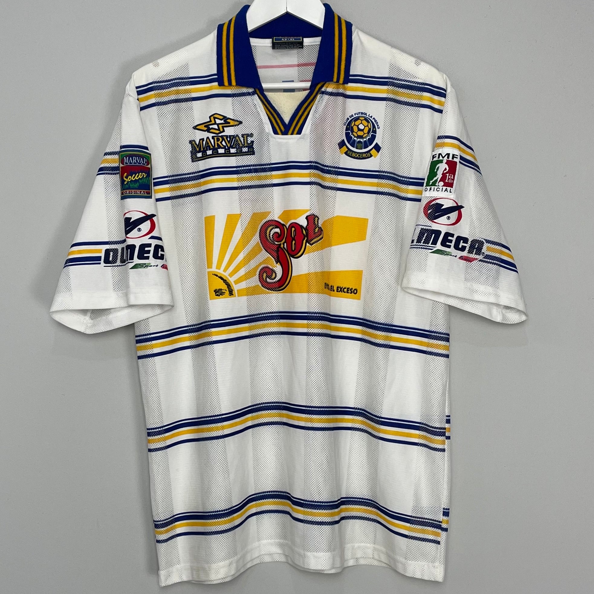 Shop 2001 LA PIEDAD AWAY SHIRT (XL) MARVAL, classic football shirts, vintage football shirts & retro soccer jerseys at Cult Kits