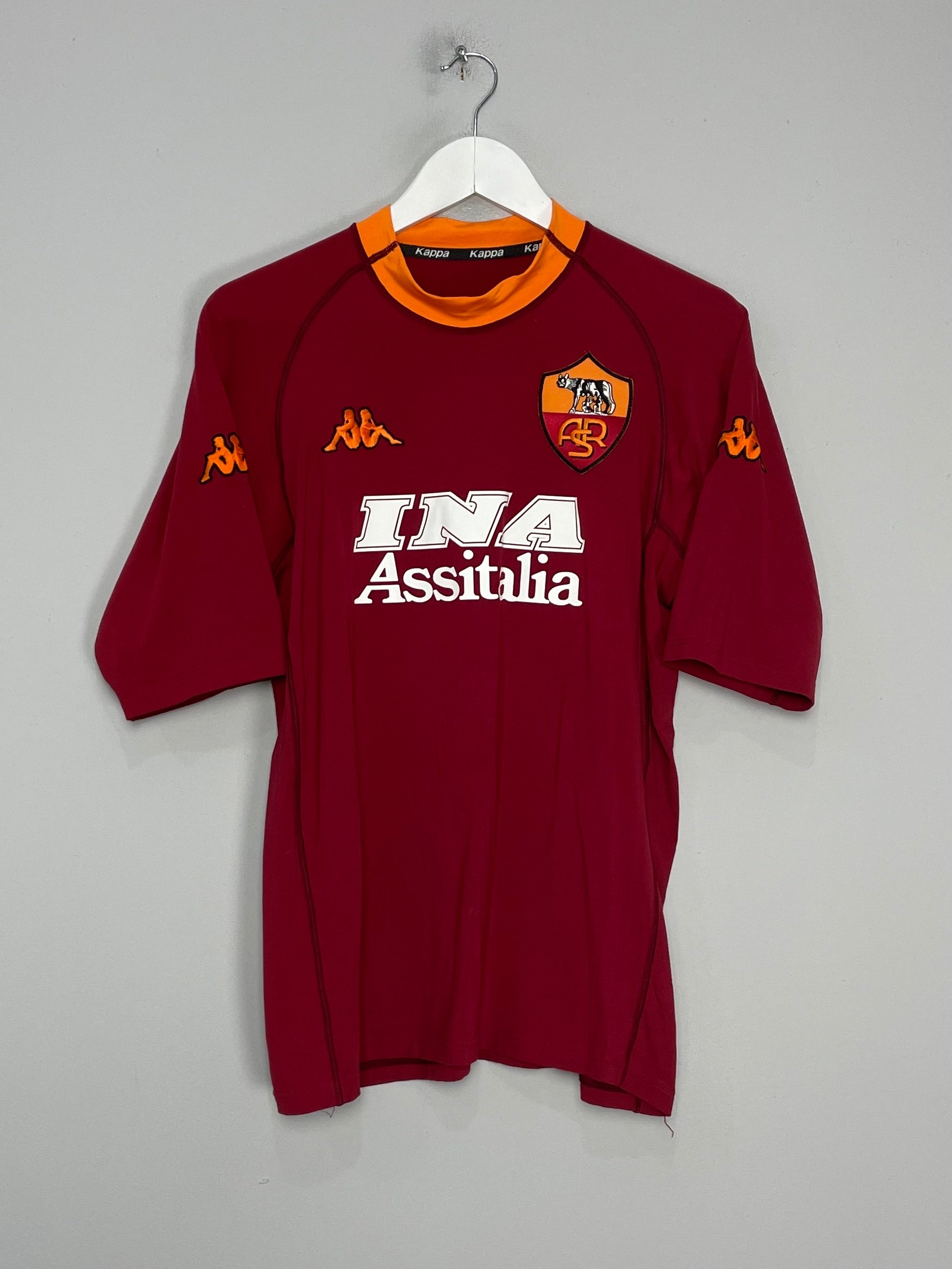 Shop 2000/01 ROMA BATISTUTA #18 HOME SHIRT (XXL) KAPPA, classic football shirts, vintage football shirts & retro soccer jerseys at Cult Kits