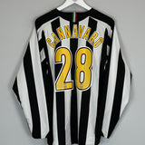 Shop 2005/06 JUVENTUS CANNAVARO #28 L/S HOME SHIRT (M) NIKE, classic football shirts, vintage football shirts & retro soccer jerseys at Cult Kits