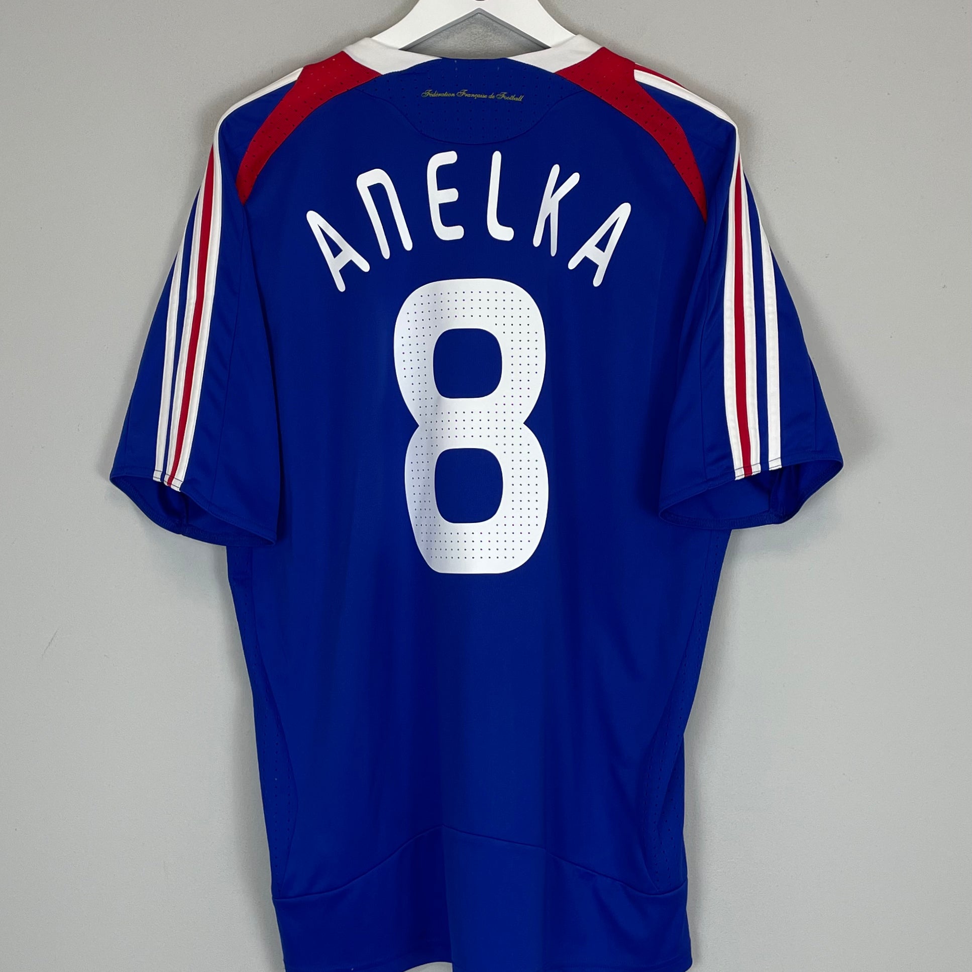 Shop 2007/08 FRANCE ANELKA #8 HOME SHIRT (L) ADIDAS, classic football shirts, vintage football shirts & retro soccer jerseys at Cult Kits