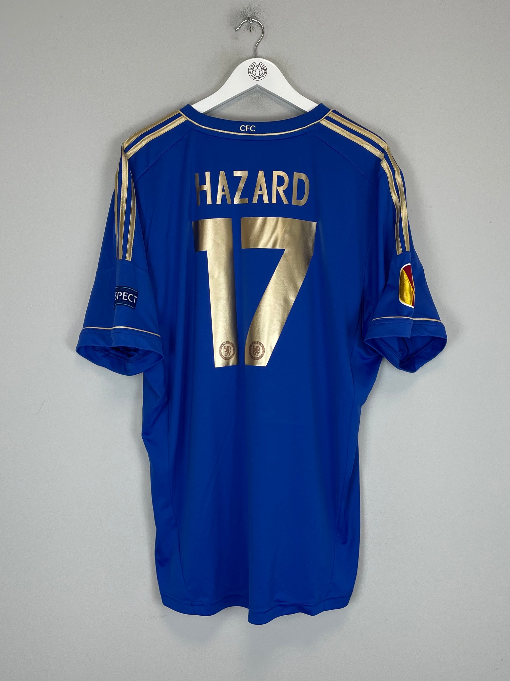 Shop 2012/13 CHELSEA HAZARD #17 E/L HOME SHIRT (XXL) ADIDAS, classic football shirts, vintage football shirts & retro soccer jerseys at Cult Kits