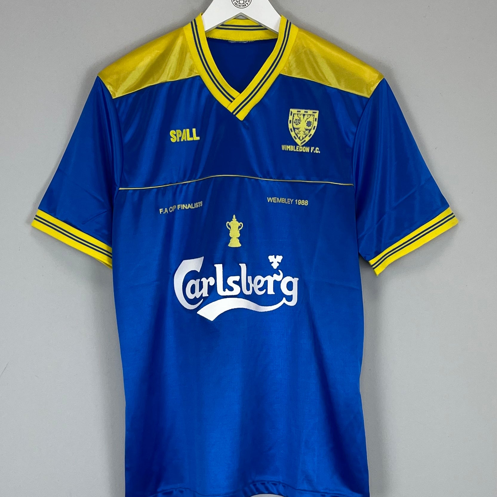 Shop 1988 WIMBLEDON *REISSUE* HOME SHIRT (M) SPALL, classic football shirts, vintage football shirts & retro soccer jerseys at Cult Kits