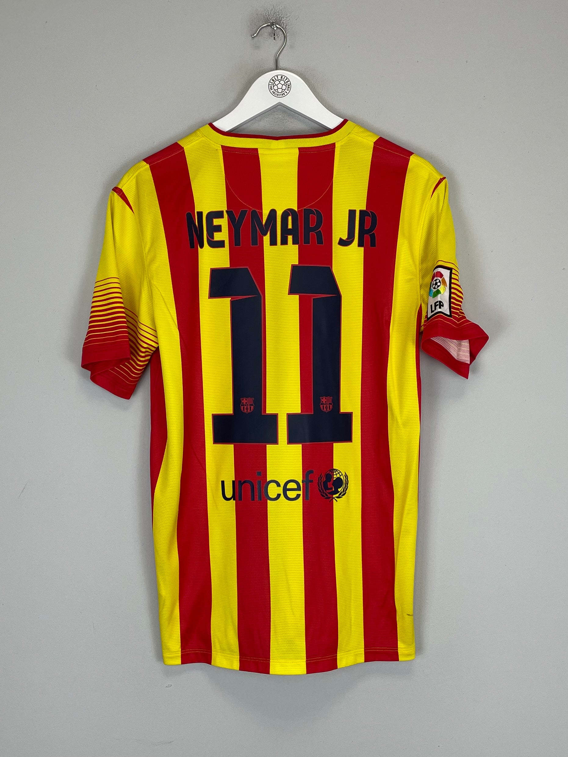 Shop 2013/15 BARCELONA NEYMAR JR #11 AWAY SHIRT (M) NIKE, classic football shirts, vintage football shirts & retro soccer jerseys at Cult Kits