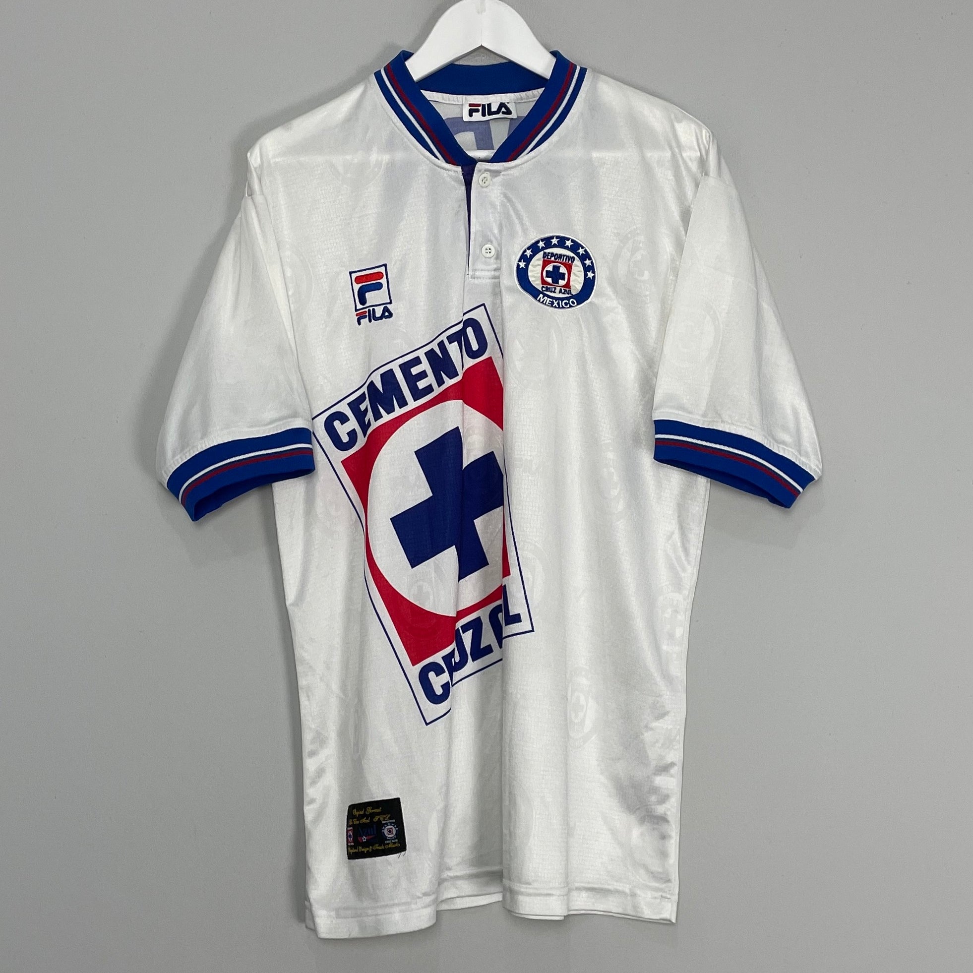 Shop 1999/00 CRUZ AZUL AWAY SHIRT (L) FILA, classic football shirts, vintage football shirts & retro soccer jerseys at Cult Kits