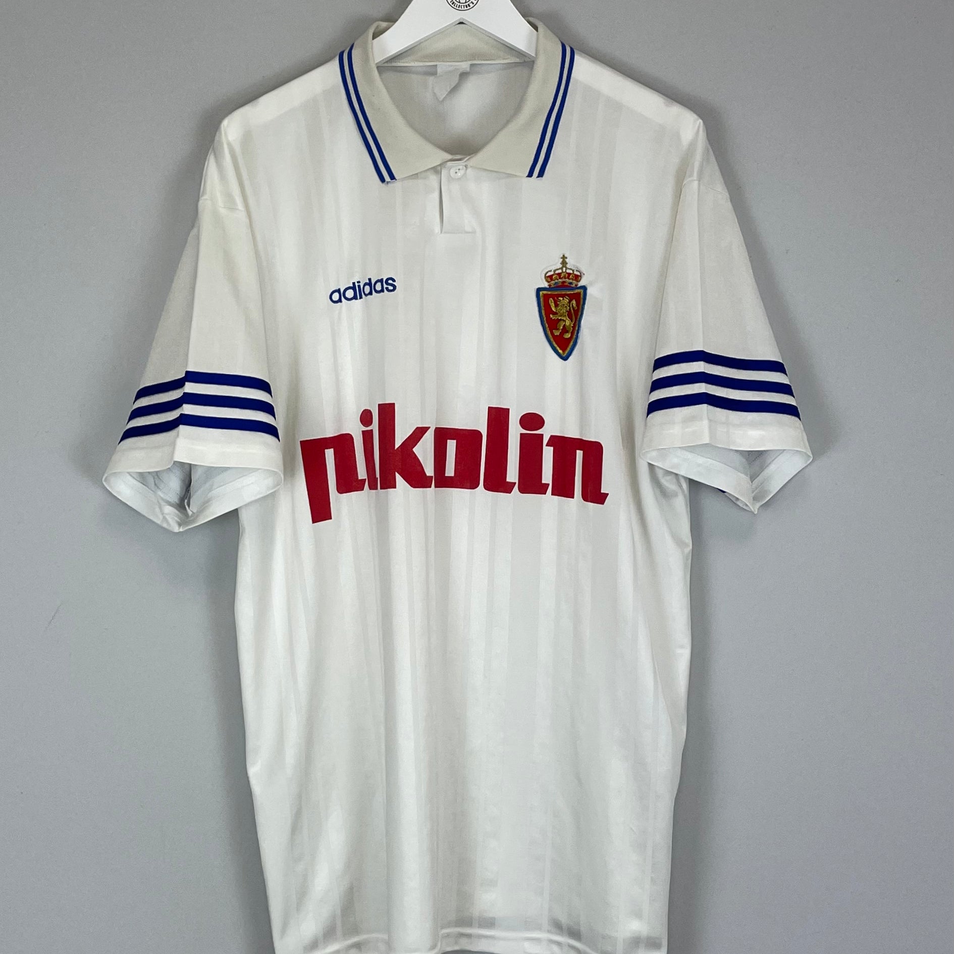 Shop 1995/96 REAL ZARAGOZA HOME SHIRT (XXL) ADIDAS, classic football shirts, vintage football shirts & retro soccer jerseys at Cult Kits