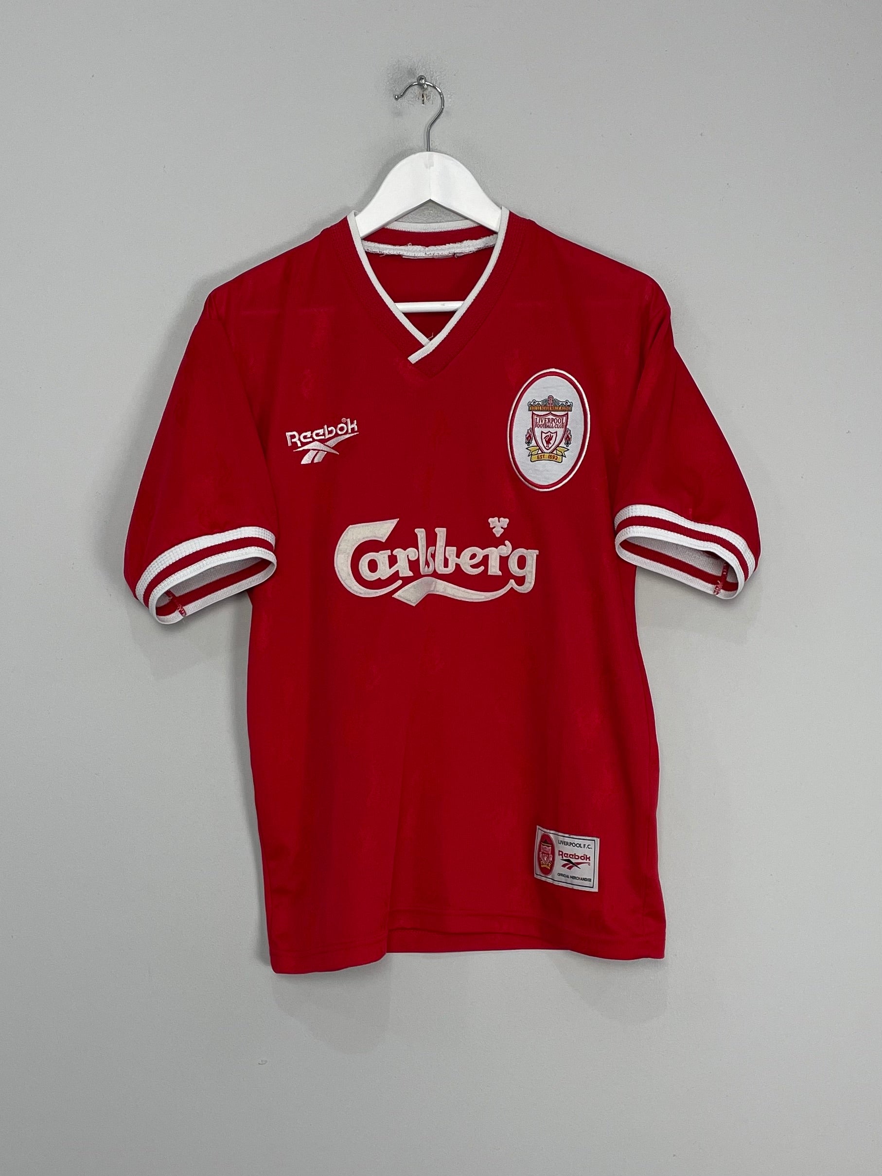 Shop 1996/98 LIVERPOOL HOME SHIRT (S) REEBOK, classic football shirts, vintage football shirts & retro soccer jerseys at Cult Kits