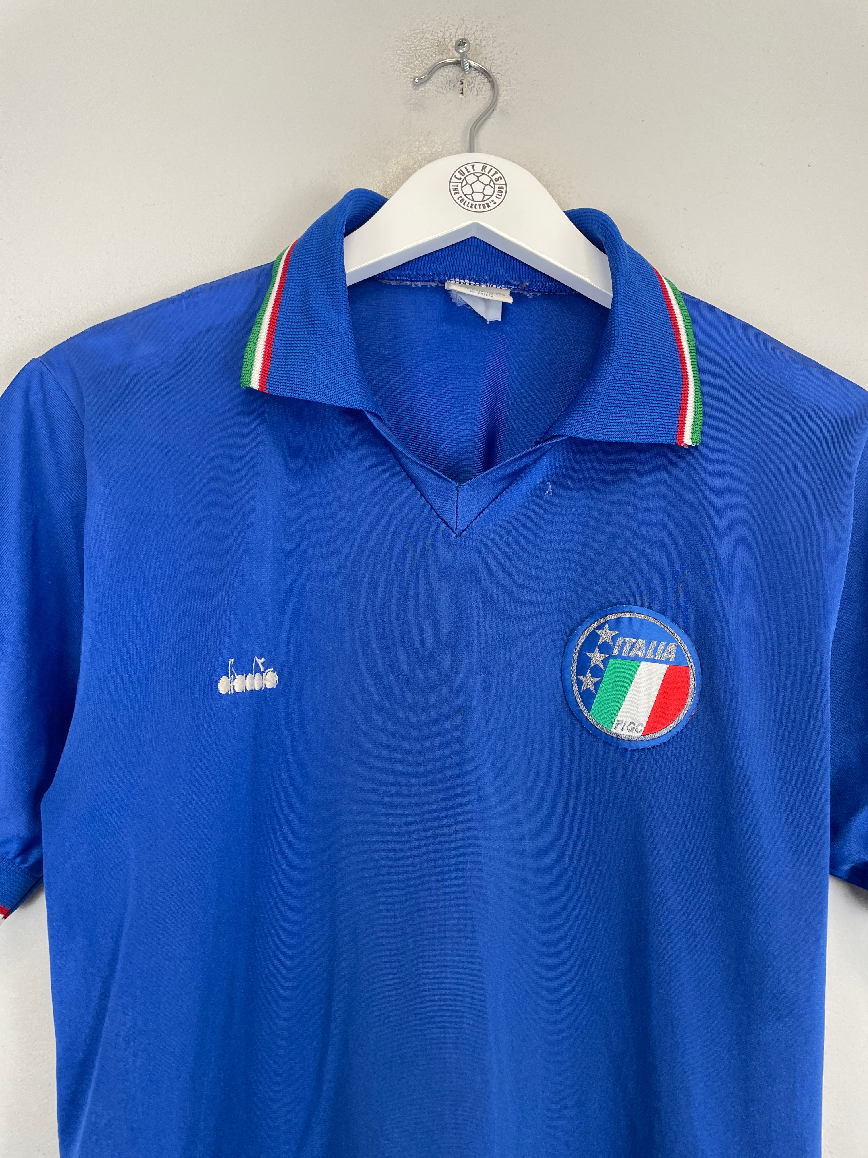 Shop 1986/90 ITALY HOME SHIRT (M) DIADORA, classic football shirts, vintage football shirts & retro soccer jerseys at Cult Kits