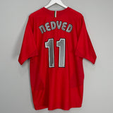 Shop 2005/06 JUVENTUS NEDVED #11 AWAY SHIRT (XL) NIKE, classic football shirts, vintage football shirts & retro soccer jerseys at Cult Kits