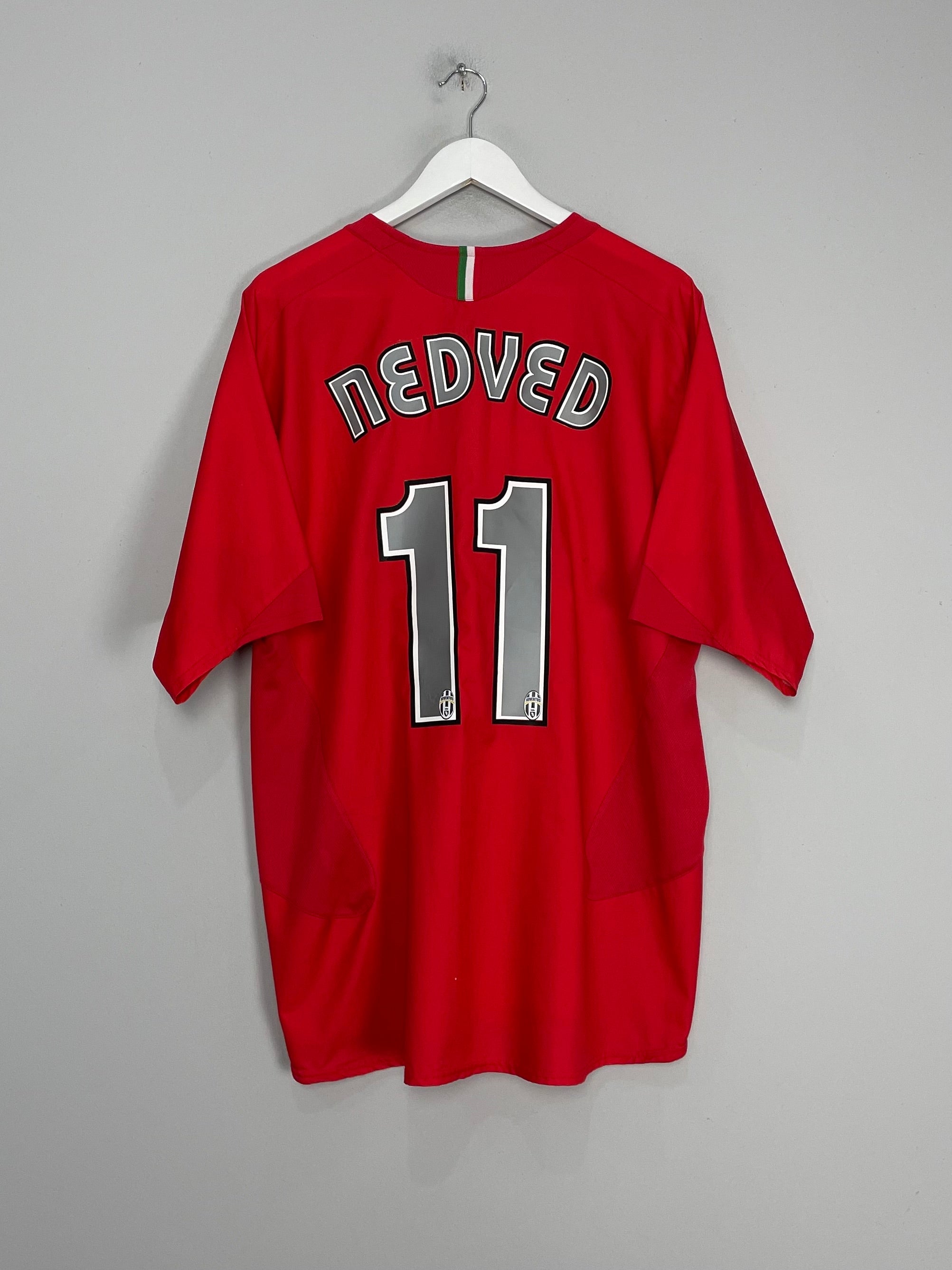 Shop 2005/06 JUVENTUS NEDVED #11 AWAY SHIRT (XL) NIKE, classic football shirts, vintage football shirts & retro soccer jerseys at Cult Kits