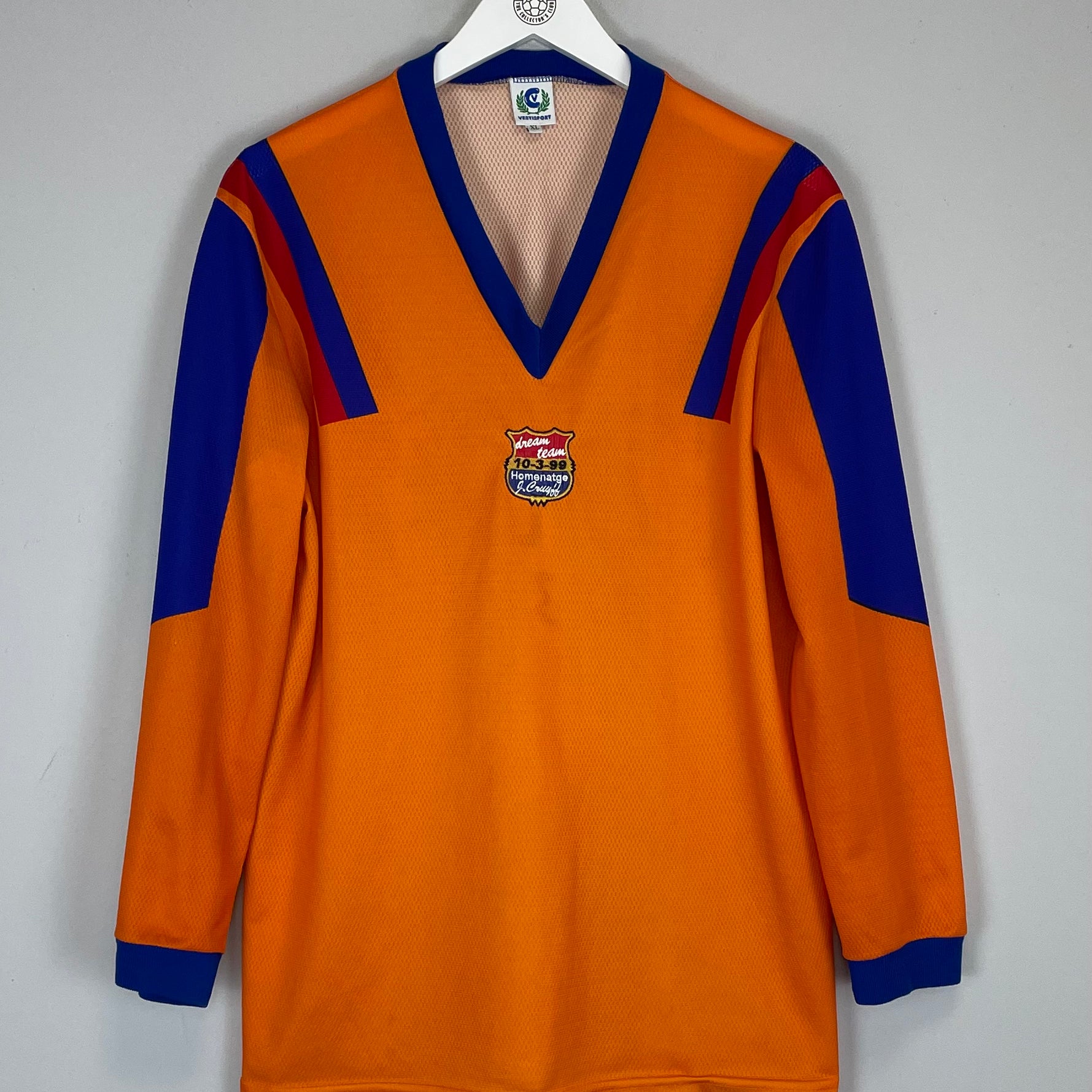 Shop 1999 BARCELONA CRUYFF TESTIMONIAL SHIRT (XL) VESTISPORT, classic football shirts, vintage football shirts & retro soccer jerseys at Cult Kits