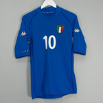 Shop 2002 ITALY TOTTI #10 HOME SHIRT (M) KAPPA, classic football shirts, vintage football shirts & retro soccer jerseys at Cult Kits