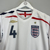 2007/09 ENGLAND GERRARD #4 HOME SHIRT (L) UMBRO