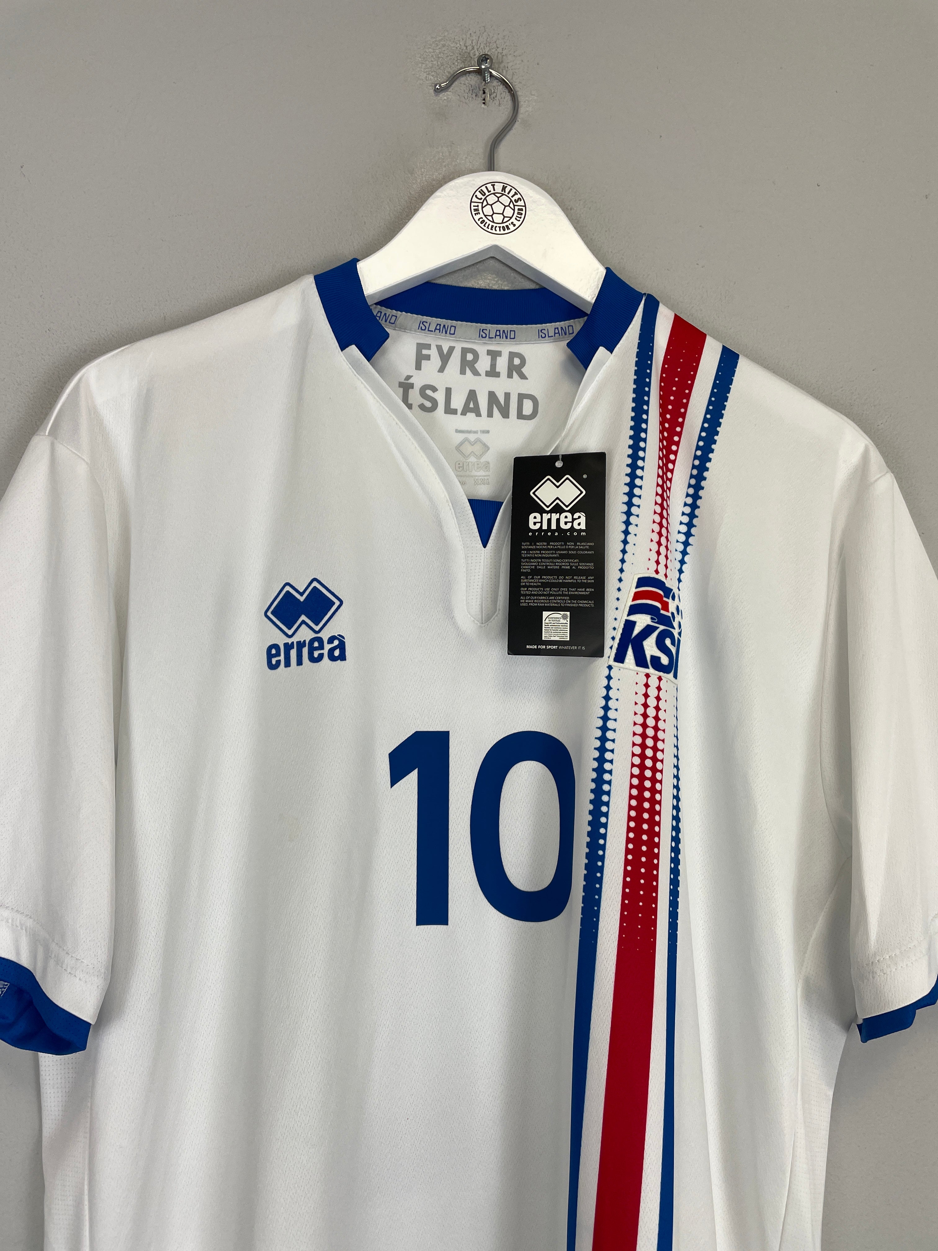 Shop 2016/18 ICELAND SIGURDSSON #10 *BNWT* AWAY SHIRT (XXL) ERREA, classic football shirts, vintage football shirts & retro soccer jerseys at Cult Kits