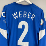 Shop 2004/05 HOFFENHEIM WEBER #2 L/S *MATCH ISSUE* HOME SHIRT (M) NIKE, classic football shirts, vintage football shirts & retro soccer jerseys at Cult Kits