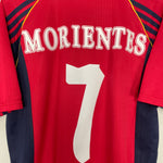 Shop 1998/99 SPAIN MORIENTES #7 HOME SHIRT (M) ADIDAS, classic football shirts, vintage football shirts & retro soccer jerseys at Cult Kits