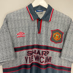 Shop 1995/96 MANCHESTER UNITED KEANE #16 AWAY SHIRT (L) UMBRO, classic football shirts, vintage football shirts & retro soccer jerseys at Cult Kits