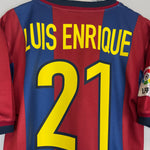 Shop 1998/00 BARCELONA LUIS ENRIQUE #21 HOME SHIRT (S) NIKE, classic football shirts, vintage football shirts & retro soccer jerseys at Cult Kits