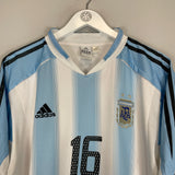 2004/05 ARGENTINA AIMAR #16 HOME SHIRT (XL) ADIDAS
