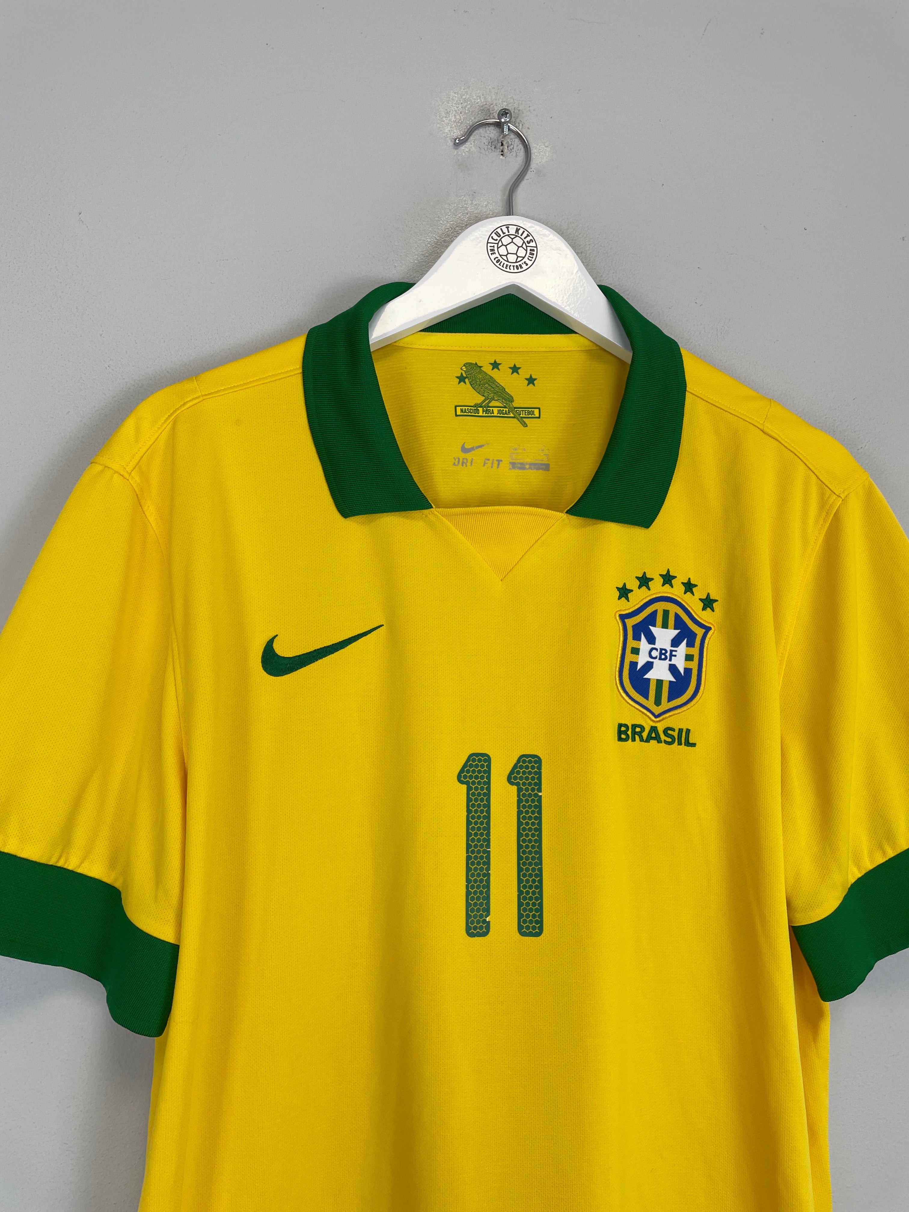 Shop 2013/14 BRAZIL NEYMAR JR #10 HOME SHIRT (XL) NIKE, classic football shirts, vintage football shirts & retro soccer jerseys at Cult Kits