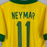 Shop 2013/14 BRAZIL NEYMAR JR #10 HOME SHIRT (XL) NIKE, classic football shirts, vintage football shirts & retro soccer jerseys at Cult Kits