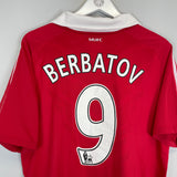 Shop 2010/11 MANCHESTER UNITED BERBATOV #9 HOME SHIRT (L) NIKE, classic football shirts, vintage football shirts & retro soccer jerseys at Cult Kits