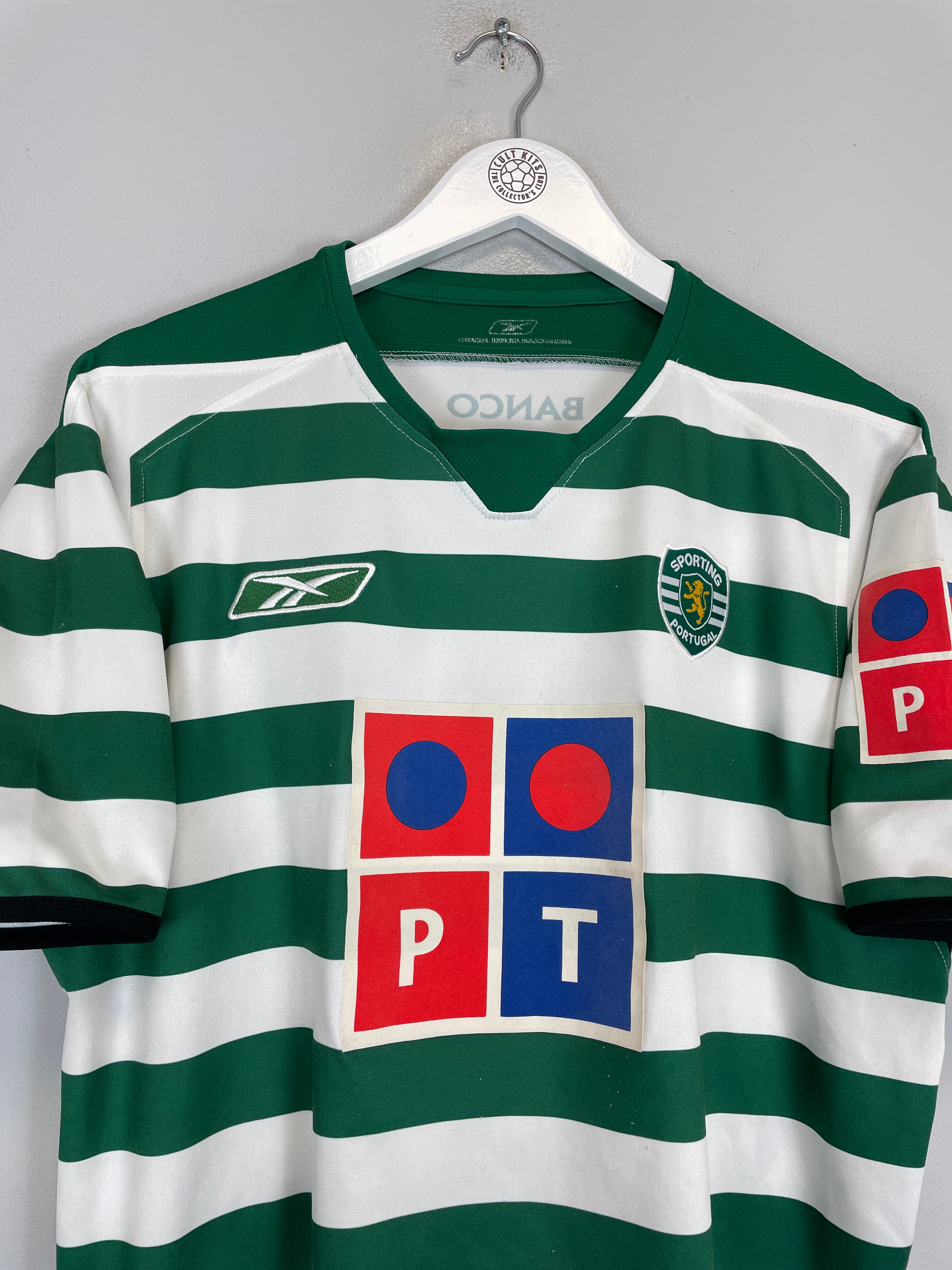 Shop 2004/05 SPORTING CP HOME SHIRT (L) REEBOK, classic football shirts, vintage football shirts & retro soccer jerseys at Cult Kits