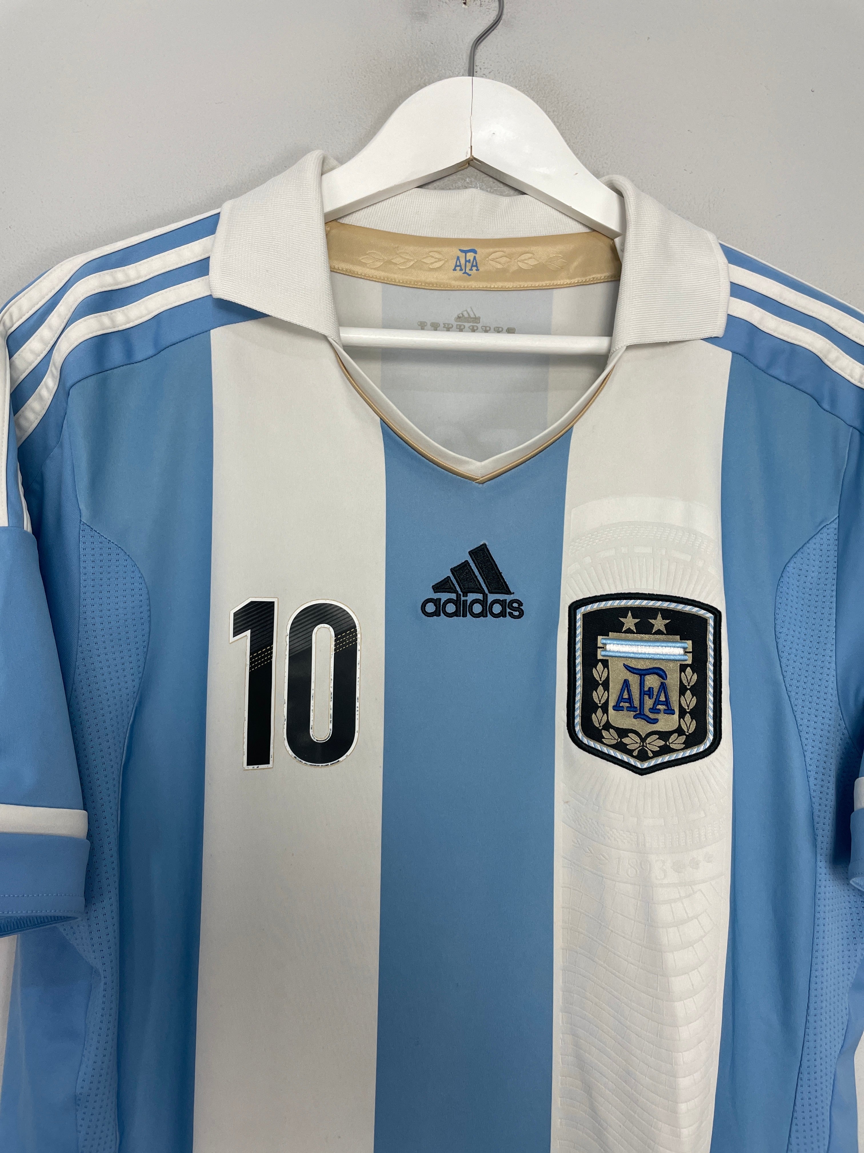 Shop 2011/12 ARGENTINA MESSI #10 HOME SHIRT (M) ADIDAS, classic football shirts, vintage football shirts & retro soccer jerseys at Cult Kits