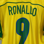 Shop 1998/00 BRAZIL RONALDO #9 HOME SHIRT (L) NIKE, classic football shirts, vintage football shirts & retro soccer jerseys at Cult Kits