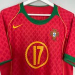 Shop 2004/06 PORTUGAL C.RONALDO #17 HOME SHIRT (M) NIKE, classic football shirts, vintage football shirts & retro soccer jerseys at Cult Kits