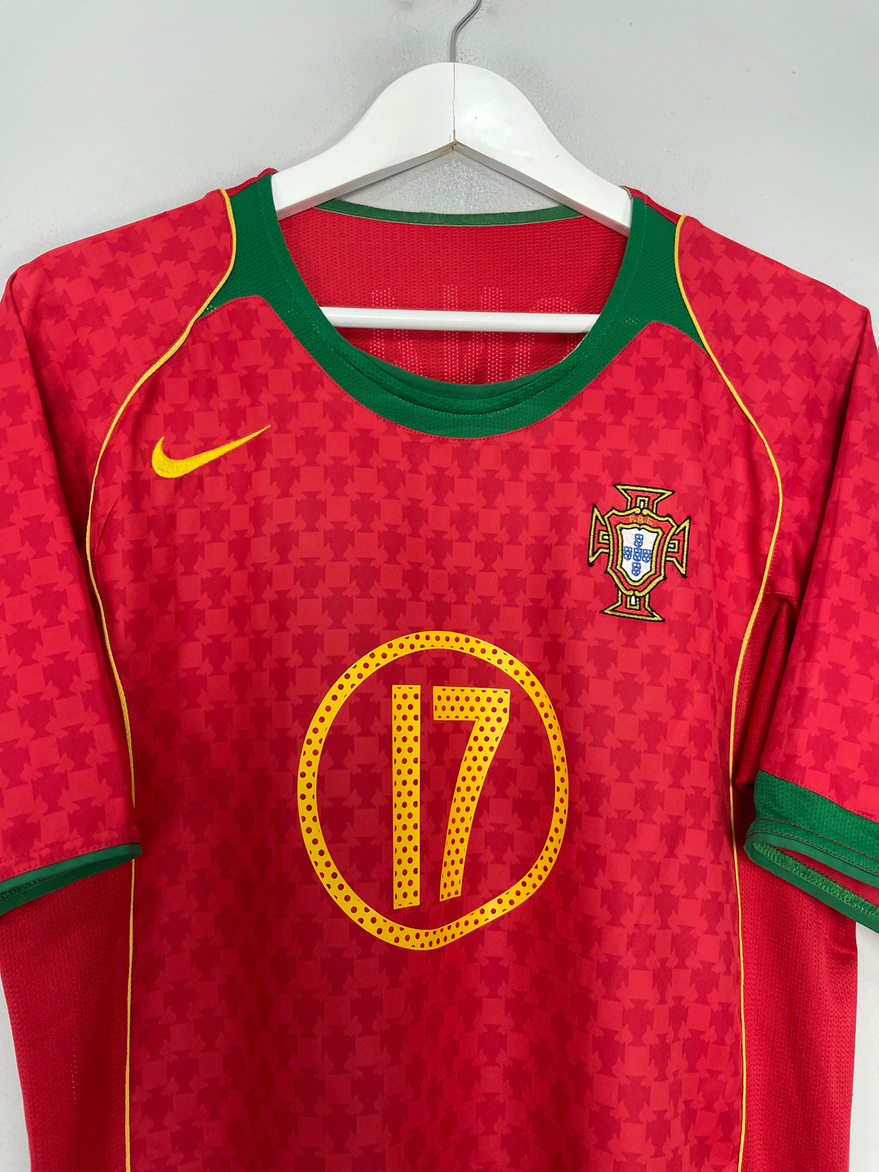 Shop 2004/06 PORTUGAL C.RONALDO #17 HOME SHIRT (M) NIKE, classic football shirts, vintage football shirts & retro soccer jerseys at Cult Kits