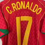Shop 2004/06 PORTUGAL C.RONALDO #17 HOME SHIRT (M) NIKE, classic football shirts, vintage football shirts & retro soccer jerseys at Cult Kits