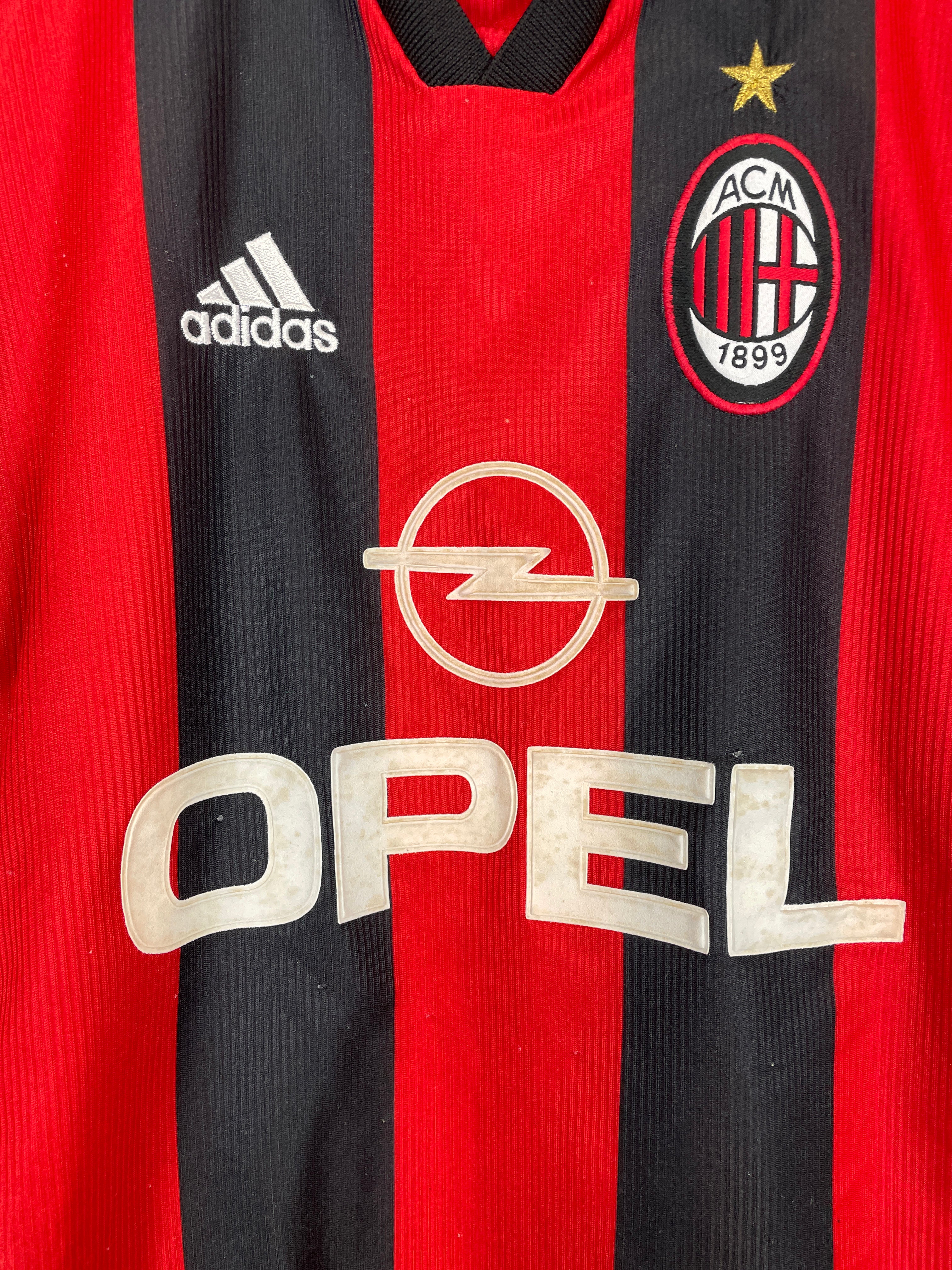 Shop 1998/00 AC MILAN MALDINI #3 HOME SHIRT (M) ADIDAS, classic football shirts, vintage football shirts & retro soccer jerseys at Cult Kits