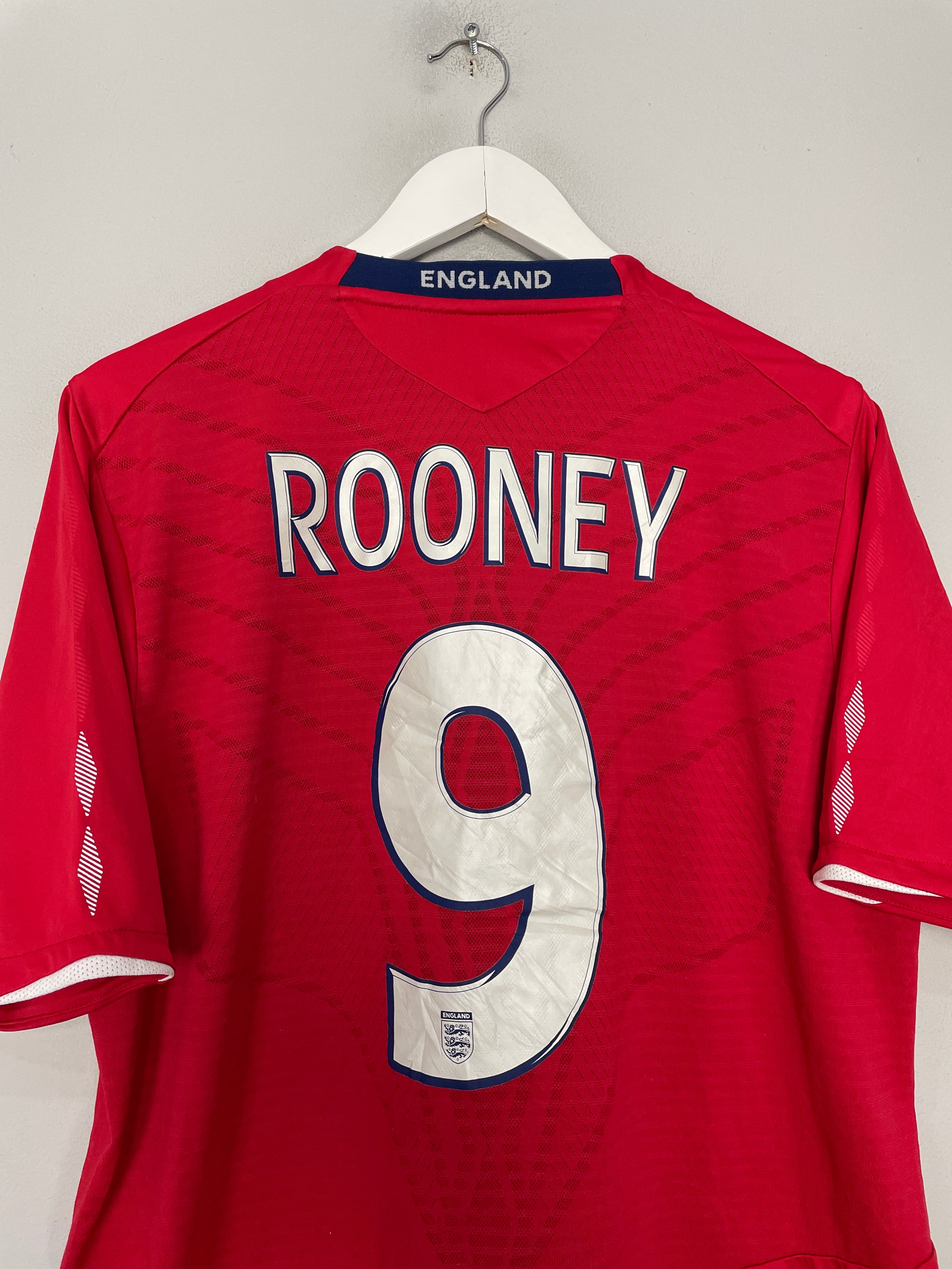 Shop 2008/10 ENGLAND ROONEY #9 AWAY SHIRT (L) UMBRO, classic football shirts, vintage football shirts & retro soccer jerseys at Cult Kits