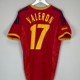 2002/04 SPAIN VALERON #21 HOME SHIRT (M) ADIDAS