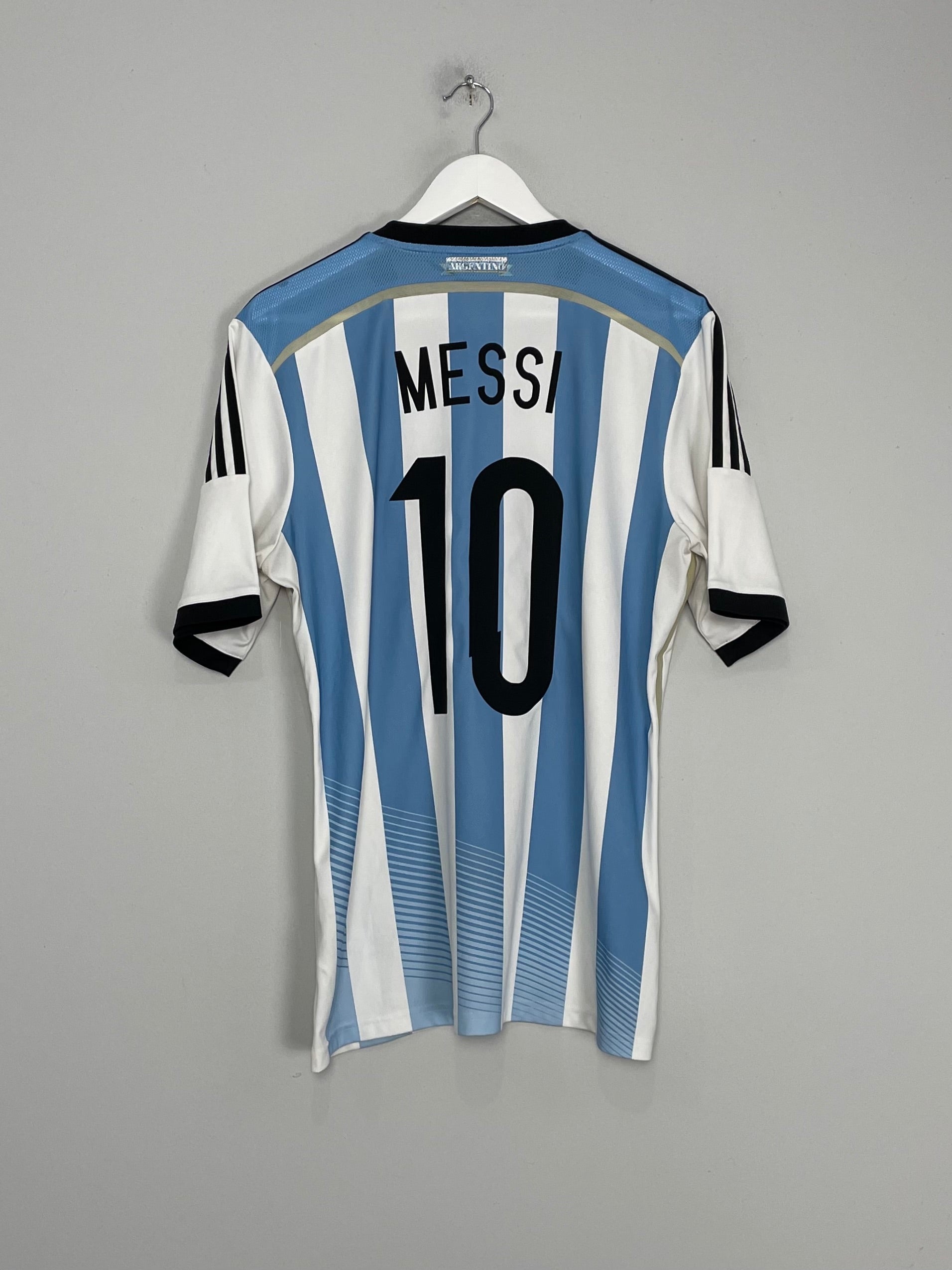 Shop 2014/15 ARGENTINA MESSI #10 HOME SHIRT (L) ADIDAS, classic football shirts, vintage football shirts & retro soccer jerseys at Cult Kits