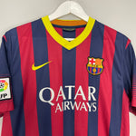Shop 2013/14 BARCELONA MESSI #10 HOME SHIRT (L) NIKE, classic football shirts, vintage football shirts & retro soccer jerseys at Cult Kits