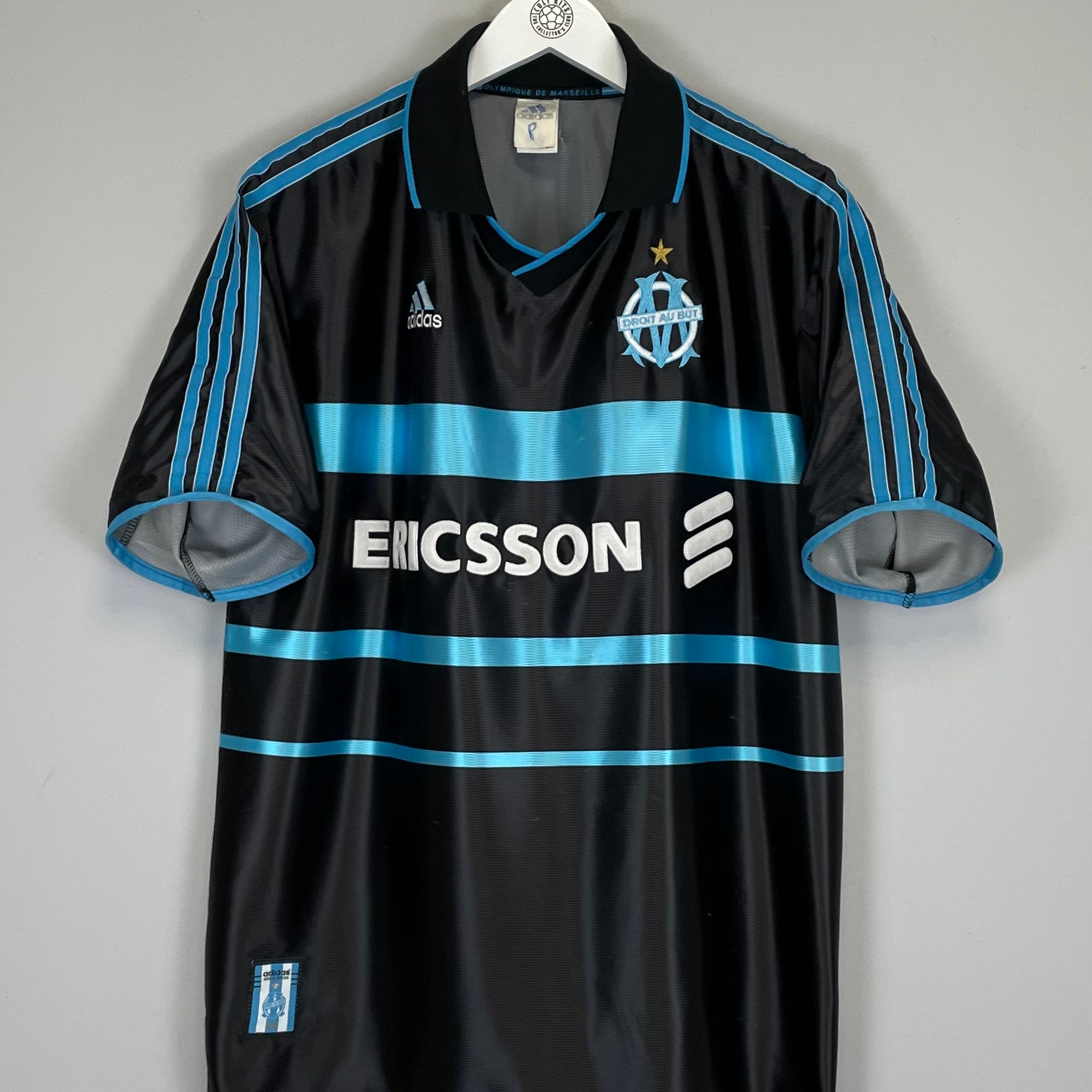 Shop 1999/00 MARSEILLE THIRD SHIRT (L) ADIDAS, classic football shirts, vintage football shirts & retro soccer jerseys at Cult Kits