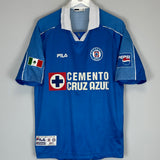 2001/02 CRUZ AZUL ALMAGUER #7 *PLAYER ISSUE* HOME SHIRT (L) FILA