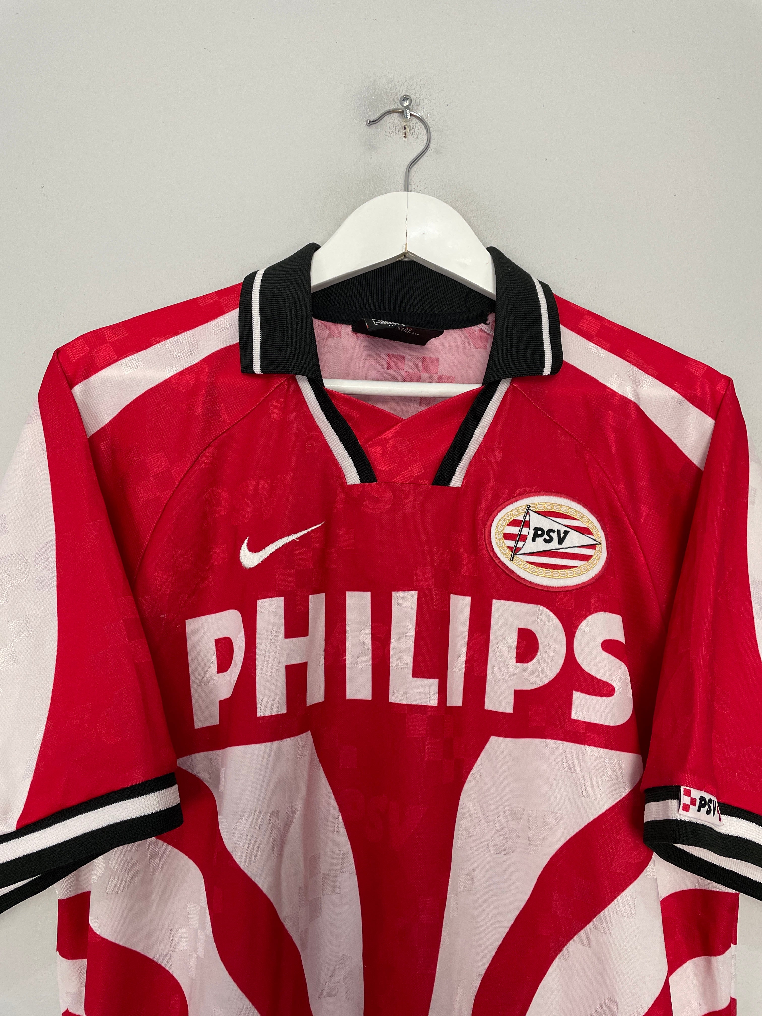 Shop 1996/97 PSV HOME SHIRT (XL) NIKE, classic football shirts, vintage football shirts & retro soccer jerseys at Cult Kits