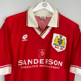 Shop 1996/97 BRISTOL CITY *CENTENARY* HOME SHIRT (M) LOTTO, classic football shirts, vintage football shirts & retro soccer jerseys at Cult Kits