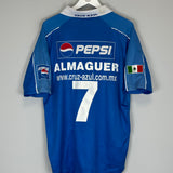 2001/02 CRUZ AZUL ALMAGUER #7 *PLAYER ISSUE* HOME SHIRT (L) FILA