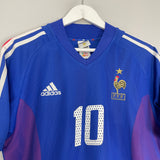2002/04 FRANCE ZIDANE #10 HOME SHIRT (S) ADIDAS