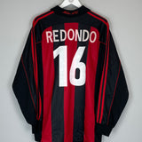 2000/01 AC MILAN REDONDO #16 L/S HOME SHIRT (XL) ADIDAS