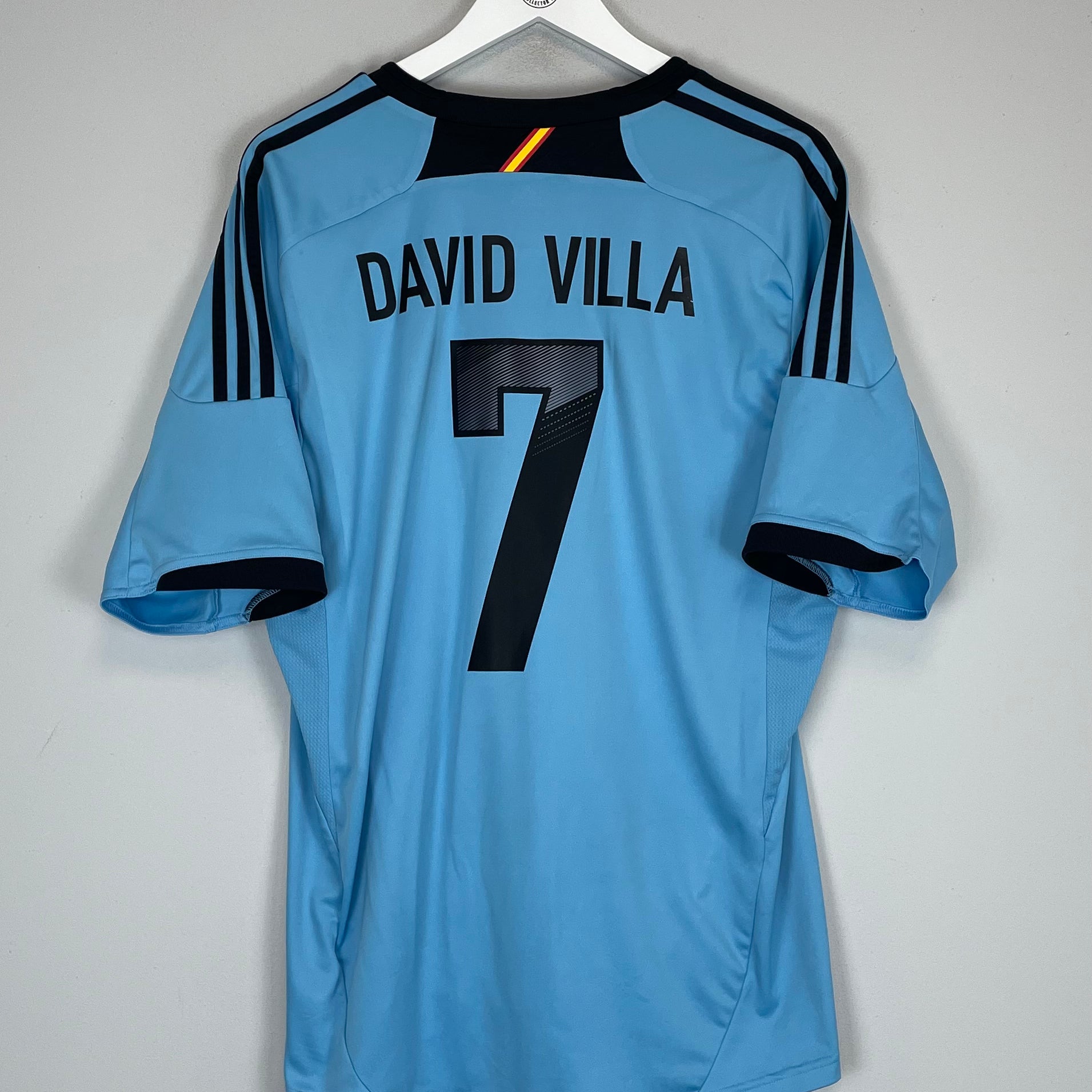 Shop 2012/14 SPAIN DAVID VILLA #7 AWAY SHIRT (XL) ADIDAS, classic football shirts, vintage football shirts & retro soccer jerseys at Cult Kits