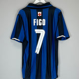 2007/08 INTER MILAN FIGO #7 *CENTENARY* HOME SHIRT (M) NIKE