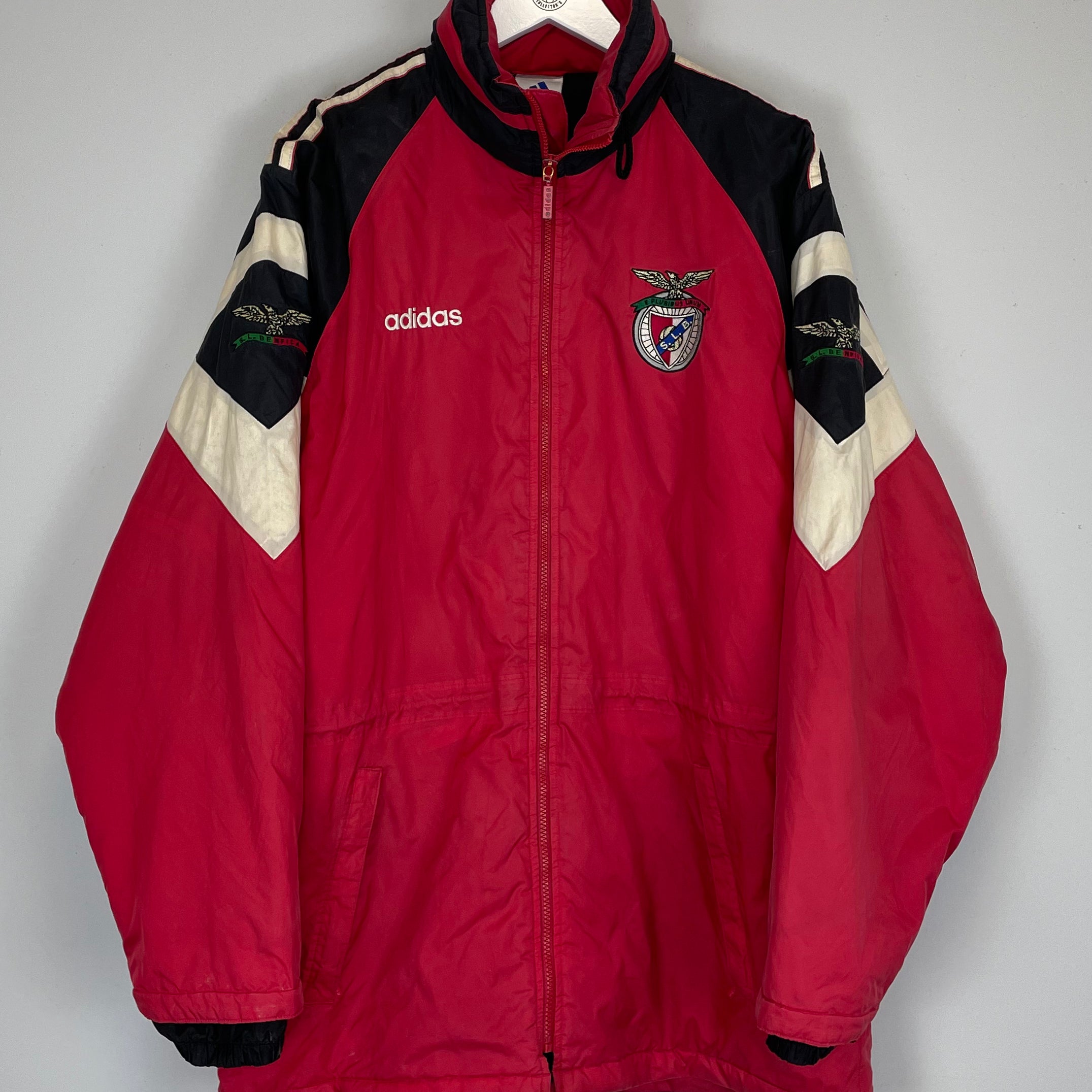 Shop 1997/98 BENFICA BENCH COAT (L) ADIDAS, classic football shirts, vintage football shirts & retro soccer jerseys at Cult Kits