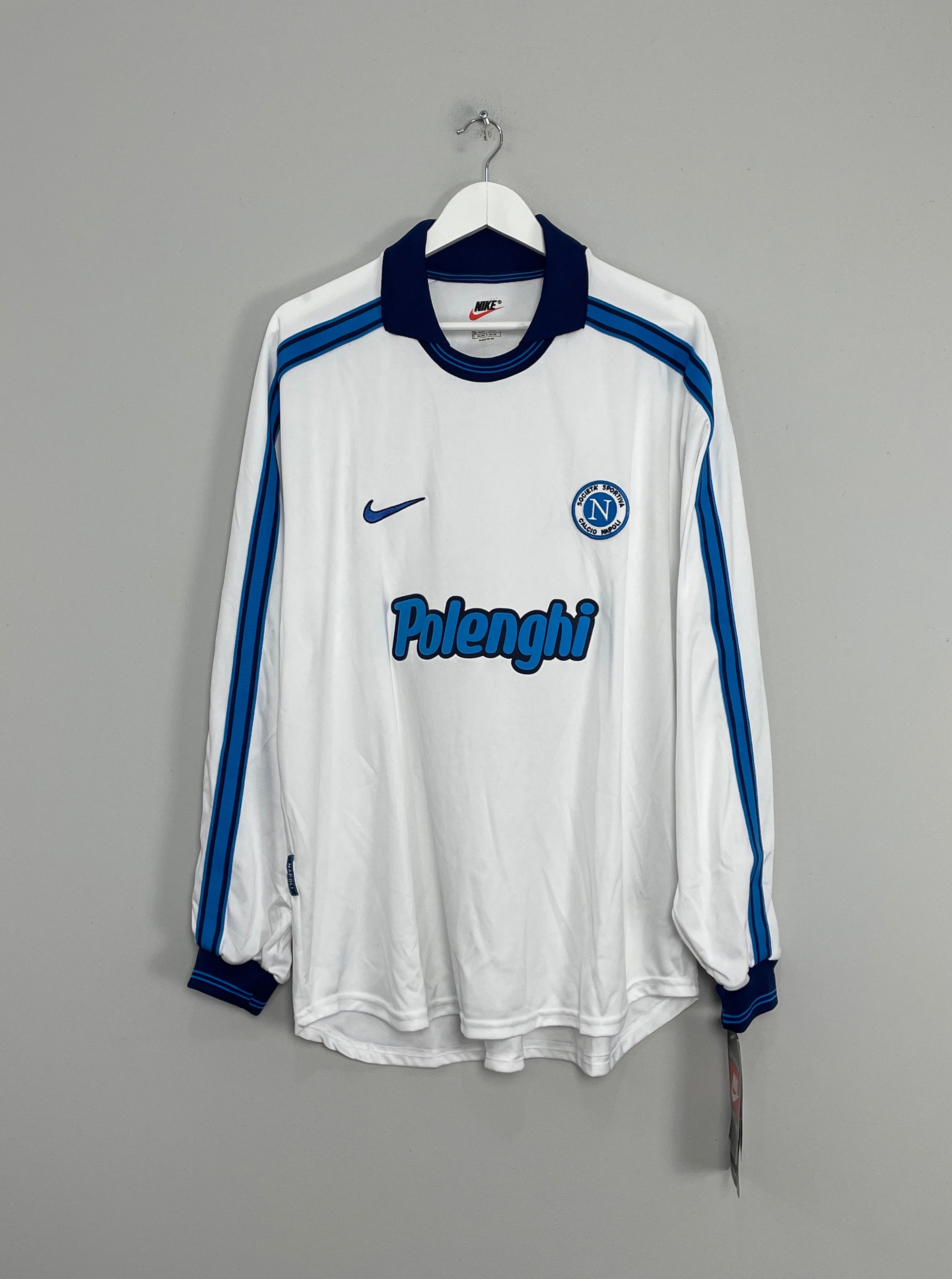 Shop 1998/99 NAPOLI *BNWT* L/S AWAY SHIRT (XL) NIKE, classic football shirts, vintage football shirts & retro soccer jerseys at Cult Kits