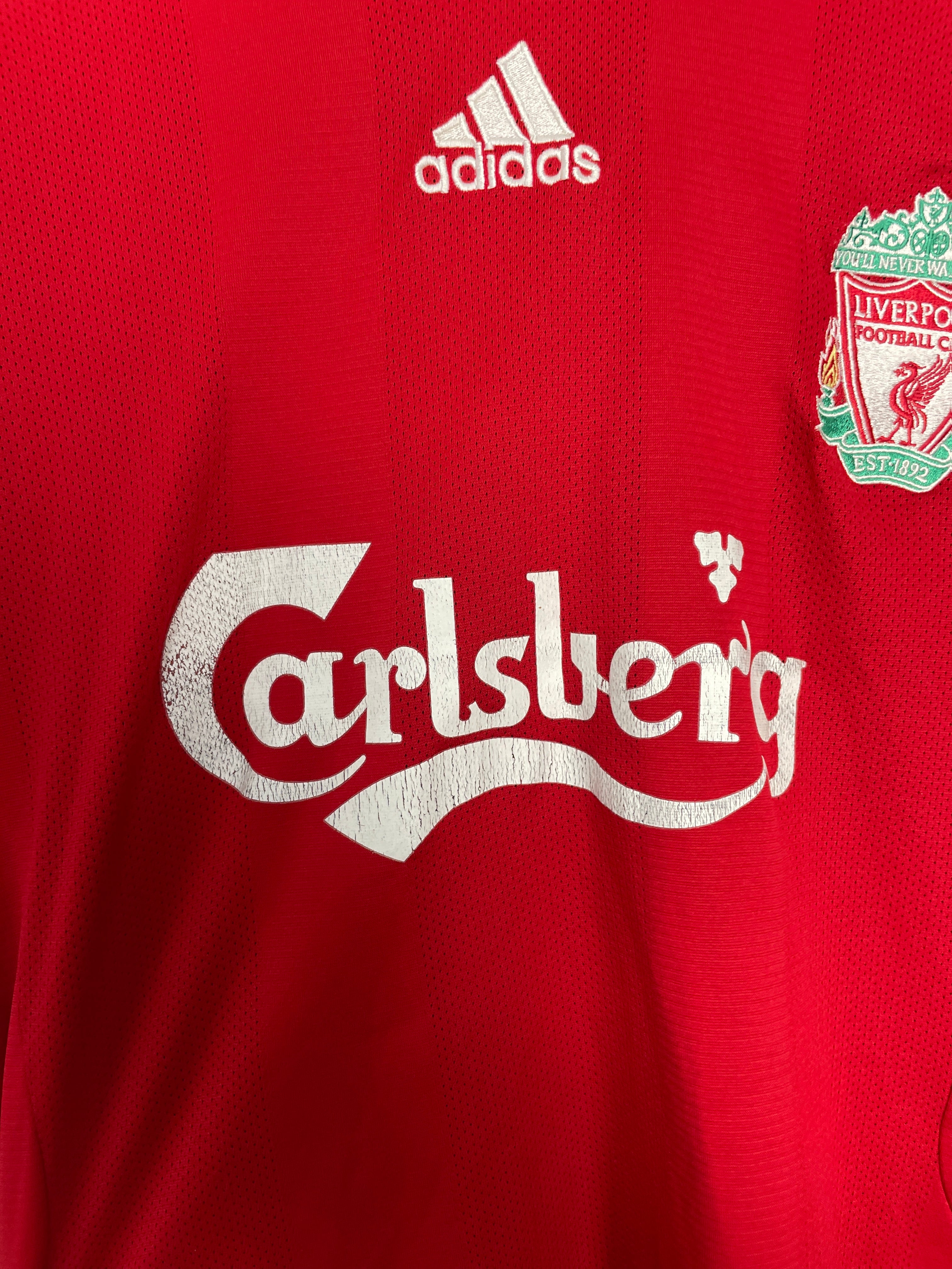 Shop 2008/10 LIVERPOOL TORRES #9 HOME SHIRT (M) ADIDAS, classic football shirts, vintage football shirts & retro soccer jerseys at Cult Kits